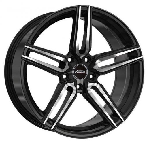 Venue Meta Black Polished 5×112 R18x8 ET35 66.6 ratlankiai