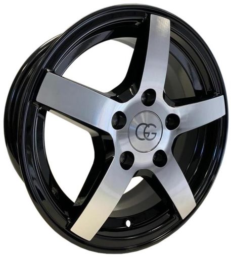 GG Trailer Black Polished 4×100 R14x5.5 ET30 57.1 ratlankiai