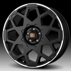 Momo HEAVY DUTY Matt Black Polished 5x112 R20x8.5 ET38 79.6 ratlankiai