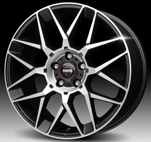 Momo REVENGE EVO 2.0 Matt Black Polished 5×112 R18x8 ET45 72.3 ratlankiai Momo REVENGE EVO 2.0 Matt Black Polished 5×112 R18x8 ET45 72.3 ratlankiai